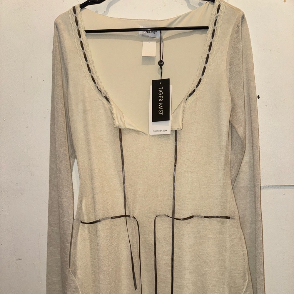 Tiger Mist Cream Mini Dress